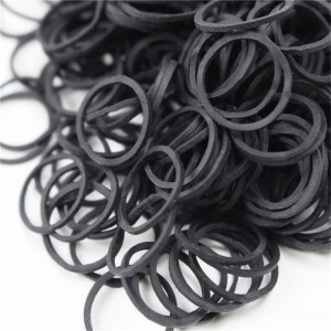 Spot engros diameter 0,8 tommer sort engangs høj elastisk gummibånd hår gummibånd