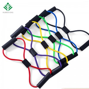 Yoga Resistance Band Tube Stretch Body Fitness Muscle Workout øvelse 8 type